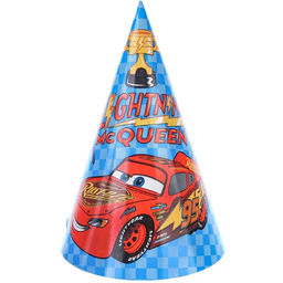 Цена за 10 шт. Колпак бумажный "Молния Маквин", Тачки