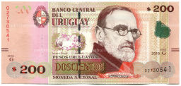 Банкнота 200 песо 2019 года Уругвай