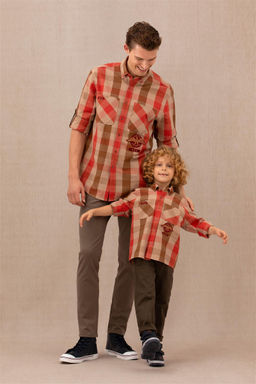 U. S. Polo Assn Мужская рубашка с длинным рукавом кирпичного цвета - U.s. polo assn фото 8