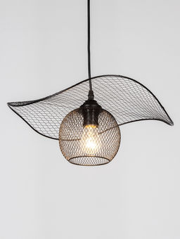 Светильник подвесной ЭкономСвет 10297/1MBK, 1×40 Вт, E27, 42×42×17-80 см, чёрный