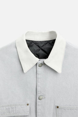 DENIM JACKET WITH CONTRAST COLLAR - LIMITED EDITION - Zara фото 9