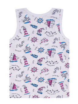 Майка детская белая принт корабль