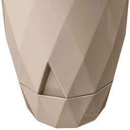 Горшок для цветов пластиковый 4,5л d-22см "Laurel" с поддоном бежевый