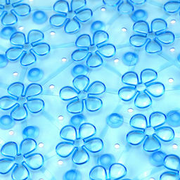 Коврик в ванную Незабудки 35х69см с присосками прозрачный, прямоугольный, цвета микс (Китай) - Домашняя мода фото 2