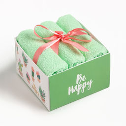 Набор махровых салфеток Be happy 30х30 см -3 шт - Этель фото 5