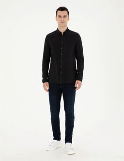 Siyah Regular Fit Uzun Kollu G_mlek - Pierre cardin фото 4