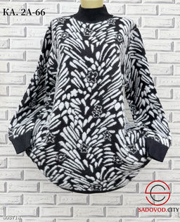 Туника, альпака с принтом