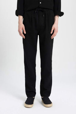 Хлопковые брюки прямого кроя свободного покроя - Defacto фото 6