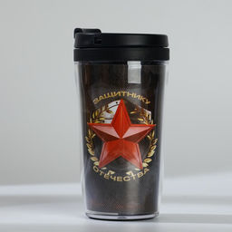 Подарочный набор: ежедневник А6 80 листов и термостакан 250 мл Сильному духом. 23 февраля - Artfox фото 4