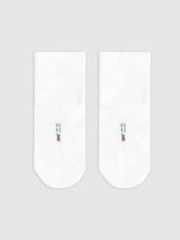 Цена за 5 пар! Носки унисекс белые с силиконовой пяткой белый 560UN-1911 - Mark formelle фото 3