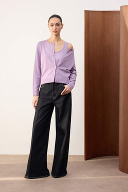 Wardrobe Essentials Kahverengi Basic Rayon Gorunumlu H?rka-Bluz Triko H?rka TWOSS26HI00001 - Trendyolmilla фото 6