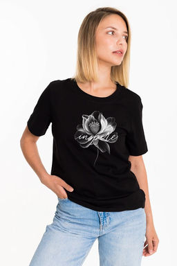 Футболка с принтом М326064Па черный