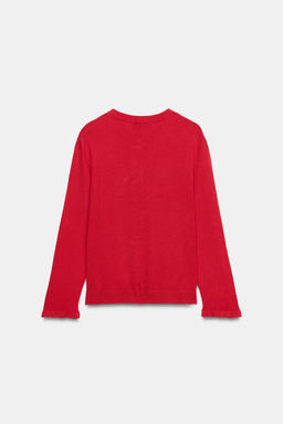 CHAQUETA PUNTO VOLANTES / Rojo - Zara фото 8