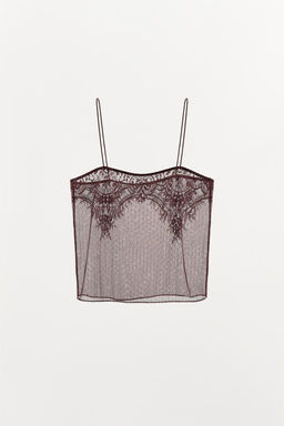STRAPPY LACE TOP - Zara фото 2