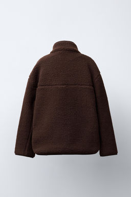 FAUX SHEARLING JACKET WITH WELT DETAILS - Zara фото 4