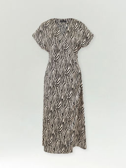 EMKA / Платье миди из 100% вискозы с принтом зебра  фото 7