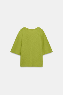 CAMISETA ESCOTE PICO / Pistacho - Zara фото 7