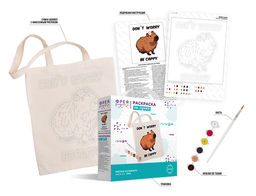 ФРЕЯ RWCB-019 Раскраска на сумке Милая капибара 40 х 35 см