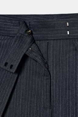 ZW COLLECTION PINSTRIPED DARTED TROUSERS - Zara фото 9