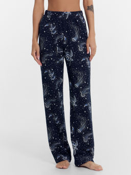 Комплект женский (блузка, брюки) синий со звездным морем - Mark formelle фото 4