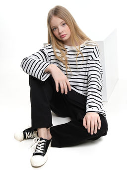 Лонгслив в полоску для девочки 22-7689 полоска - Mini maxi фото 10