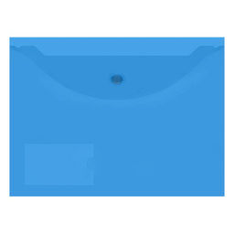 Цена за 2 шт. Пластиковый конверт INFORMAT А4, на кнопке, с карманом, прозрачный 150 мкм, синий