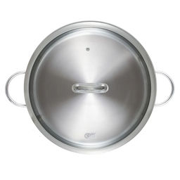 1297 GIPFEL Кастрюля SIGNO 36x14см/13 л со стеклянной крышкой, c капсульным дном. Материал: нерж. сталь 18/10. Толщина: 0,8мм