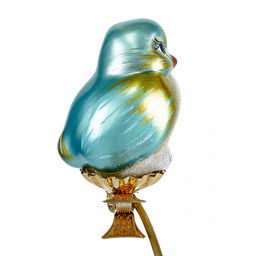 Елочная игрушка фигурка стеклянная Певчая птичка-2 4,5х5х7,5см, ручная художественная роспись, подарочная упаковка (Россия) - Домашняя мода фото 3