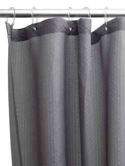 Шторка для ванной 200x180 тёмно-серый полиэстер - Denastia фото 2
