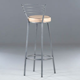 Стул барный «Клик Мебель. Бари премиум», искусственная кожа, цвет серебристый металлик/молочный