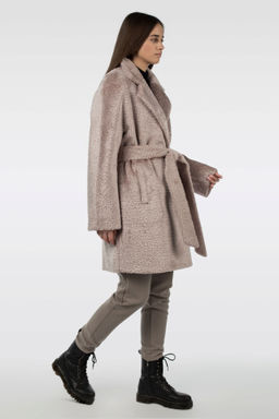 02-3069 Пальто женское утепленное (пояс) - El podio фото 5
