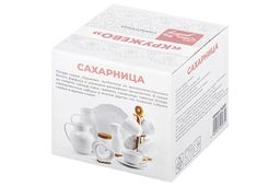 Сахарница Elan Gallery Белое кружево 620 мл с ложкой и деревянной крышкой на подставке  фото 3