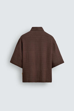 CAMISA RELAXED FIT ESTRUCTURA TEXTURA / Marr?n