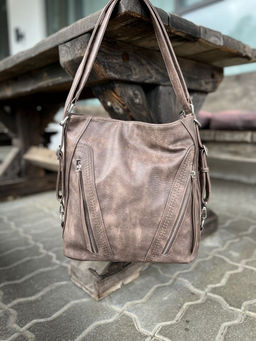 Женская сумка-рюкзак из эко кожи 9902 Кофе - Kenguluna фото 4