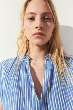 Blusa de algodon con ribete de volante - H&m фото 5