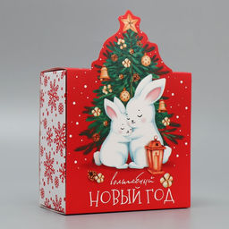 Подарочная коробка новогодняя складная Волшебный Новый год, 15?15?8 см