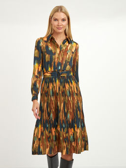 платье на поясе с красочным принтом - Glenfield фото 4