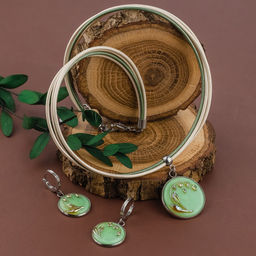 Серьги из муранского стекла SILVER FLOWER LS3570