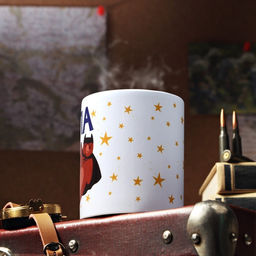 Кружка сублимация Папа медведь, звездочки, 320 мл, с нанесением - Дарим красиво фото 2