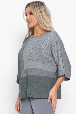 Джемпер Орлеан (серый/изумруд) Б14998-4М