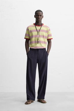 STRIPED CONTRAST T-SHIRT