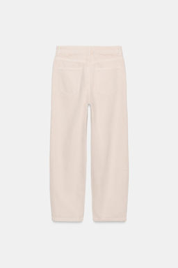 JEANS ZW COLLECTION TAPERED TIRO MEDIO / Blanco / Rosa - Zara фото 7