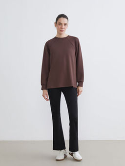 Bisiklet Yaka Oversize Kad?n Sweatshirt Tunik