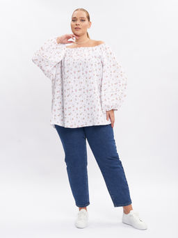 Блузка из муслина с кружевом BL09401FLW02 - Артесса фото 10