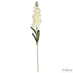 Цветок искусственный Дельфиниум 22 цветка белый 94 см / A56 /уп 50/500/ - Галеонтрейд фото 4