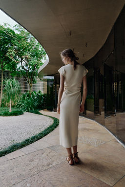 VESTIDO PUNTO CUT OUT BOLAS / Crudo - Zara фото 5