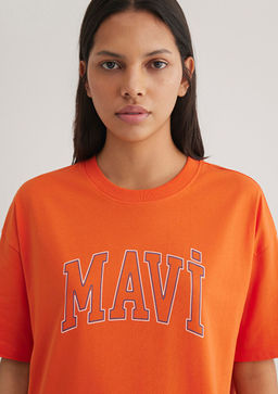 Mavi Logo Bask?l? Turuncu Tisort  фото 5