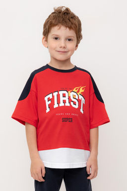 Crockid _ КР 302711/красный к550 фуфайка (футболка) для мал