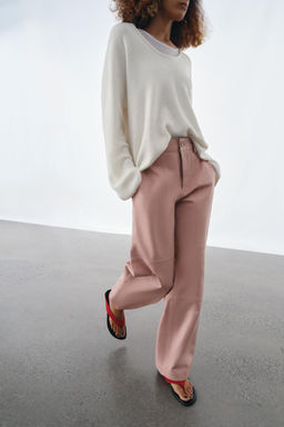 PANTAL?N PIEL 100% ZW COLLECTION LIMITED EDITION / Rosa - Zara фото 4