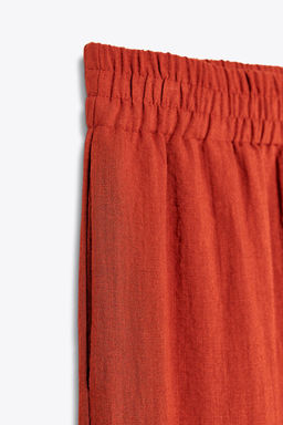 RUSTIC WIDE-LEG TROUSERS - Zara фото 16